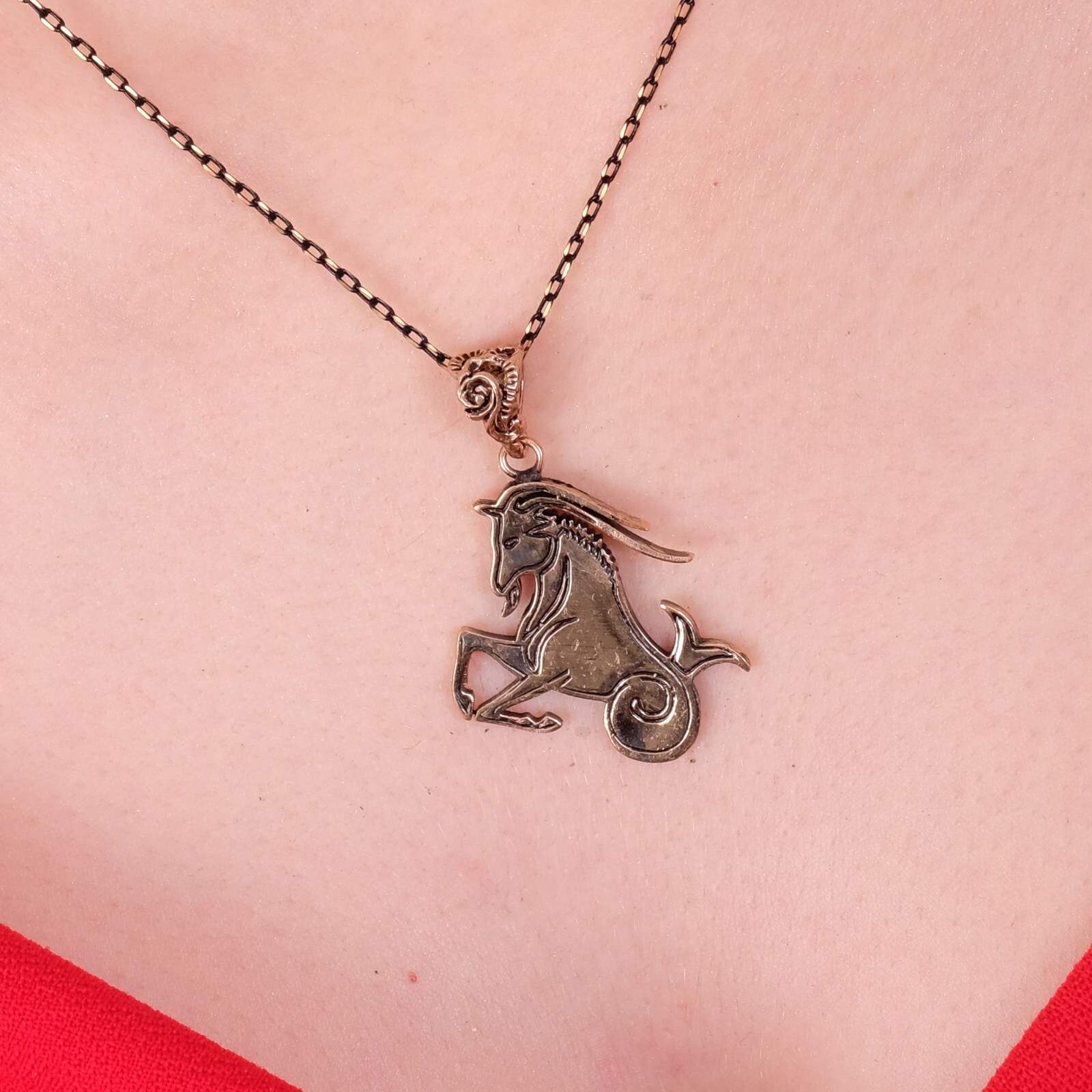 Women Necklace | Aries Sign Zodiac Vintage Style Pendant