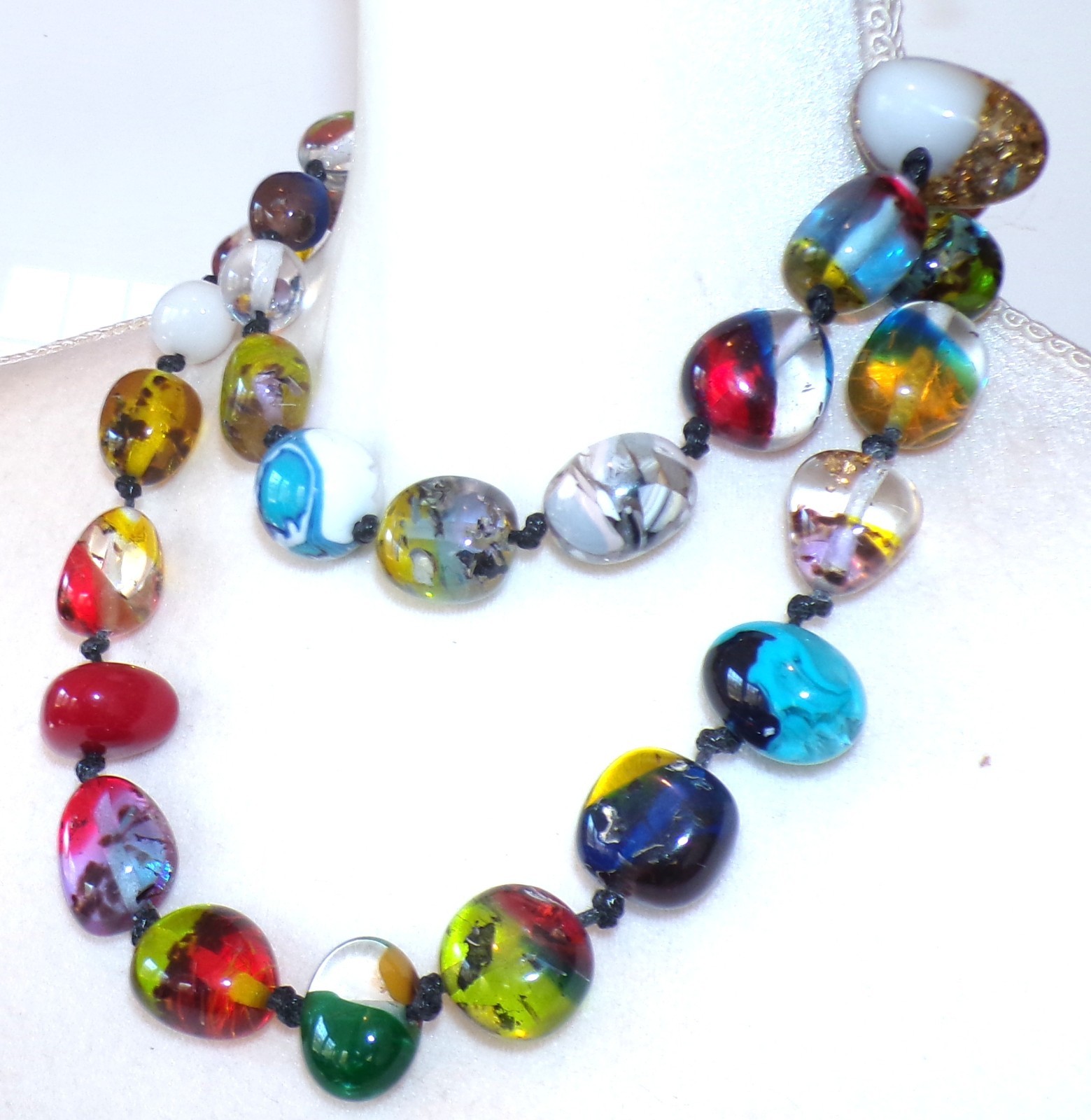 Sobral Atelie Aventuras Indiana Mixed Bead Artist Made Statement Necklace