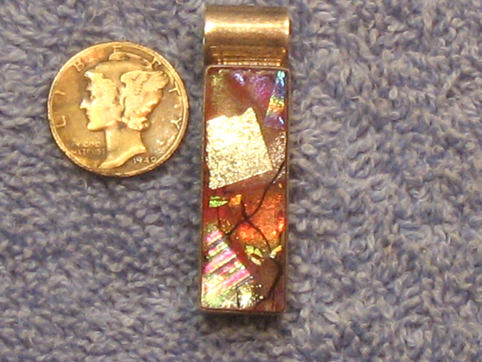Pendant Sterling Silver Silver And Acrylic Hallmarked 925 Unique Handcrafted