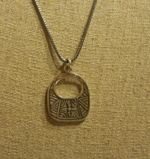 Silpada 925 Sterling Silver Hand Etched Basket Necklace Cross Hammered N1929