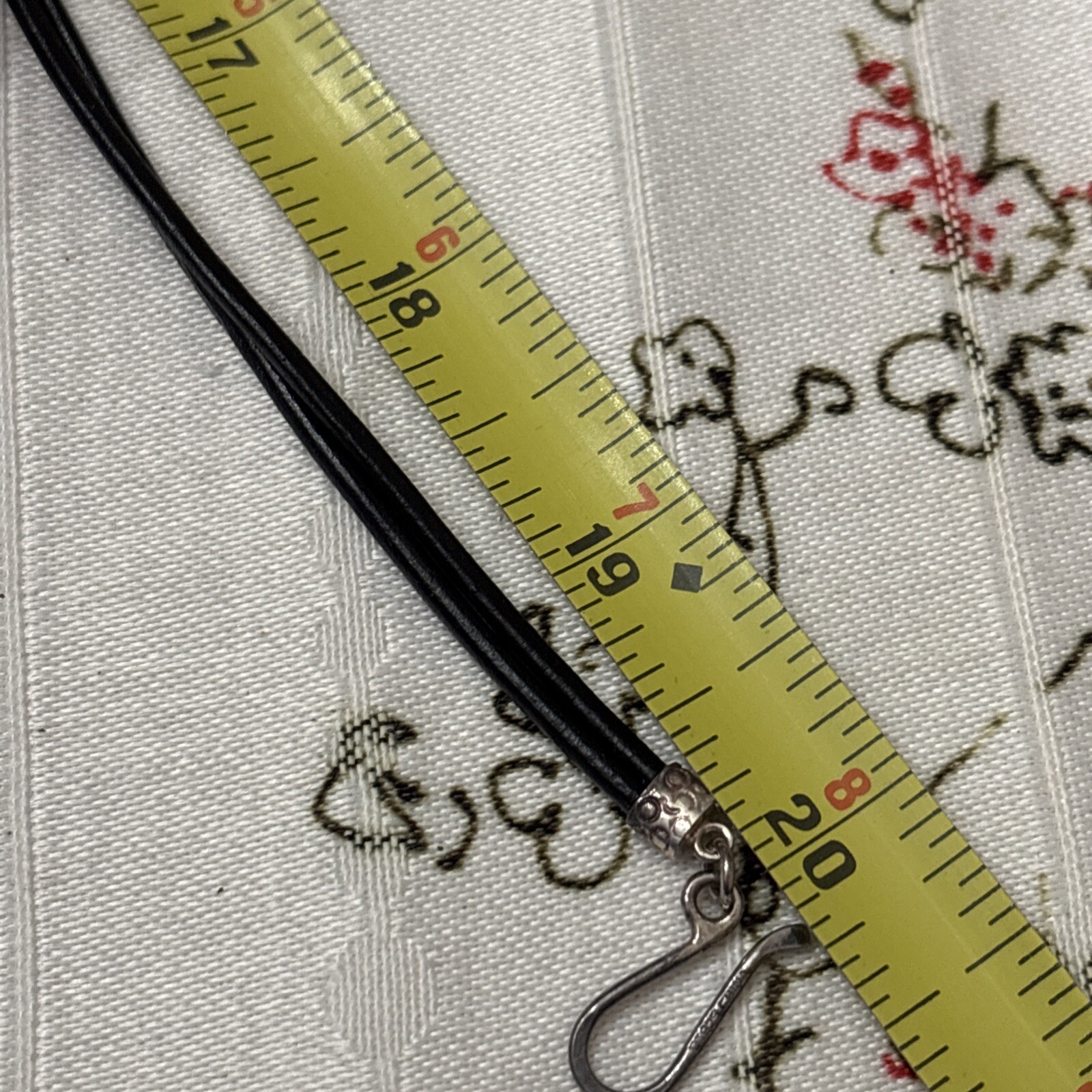 Jay King Sterling Silver 3 Strand Turquoise Black Agate Leather Necklace
