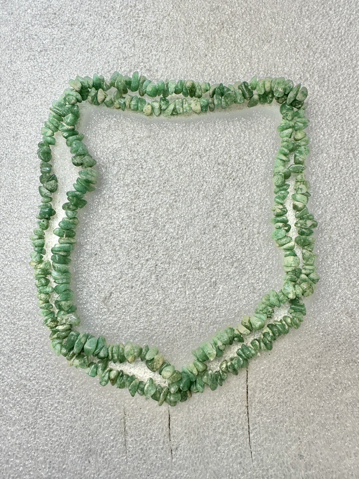 34” Tumbled Polished Jade Gem Stone Necklace
