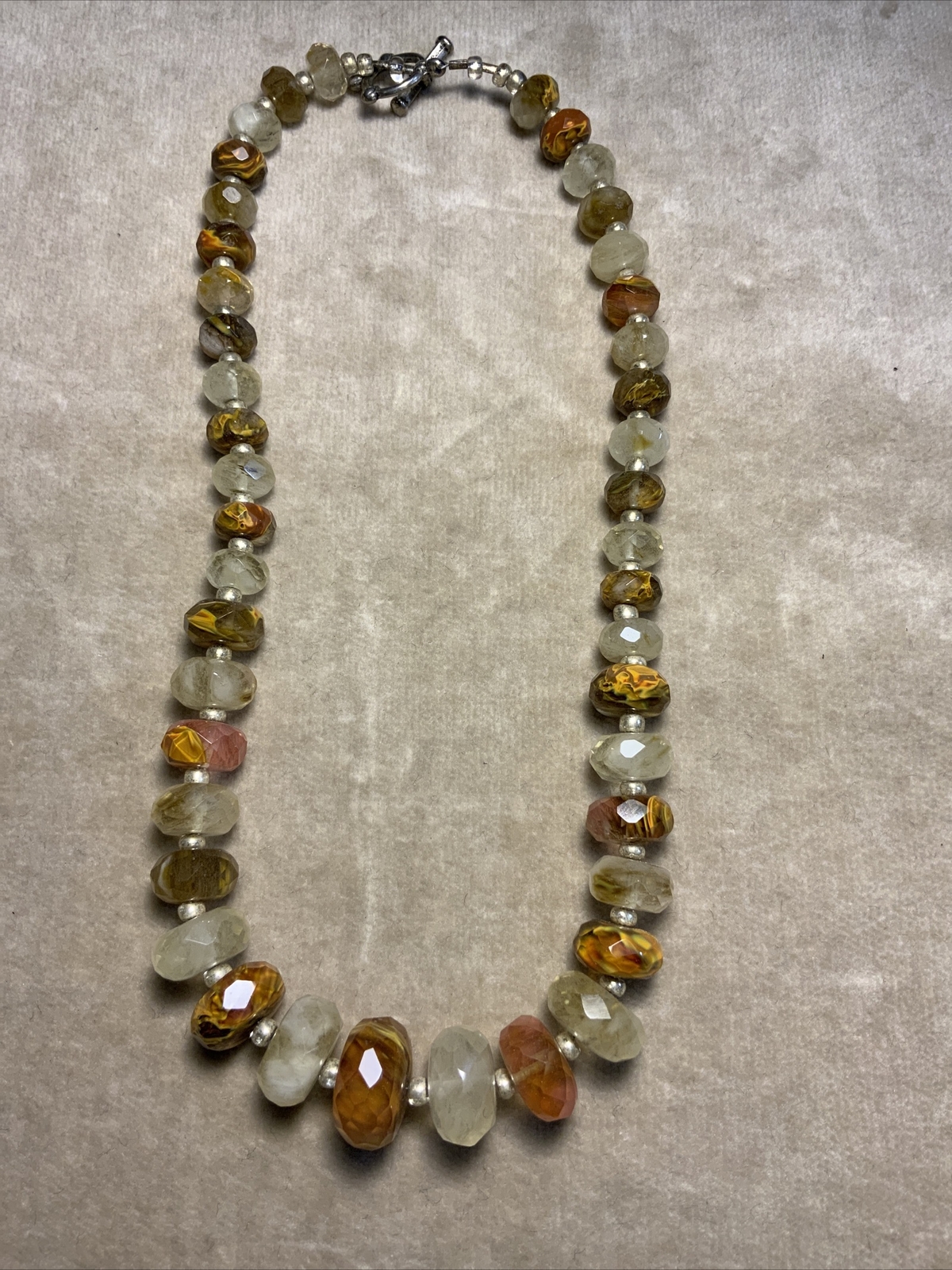 Estate Sale Find – Gorgeous Faceted Art Glass Beaded Necklace