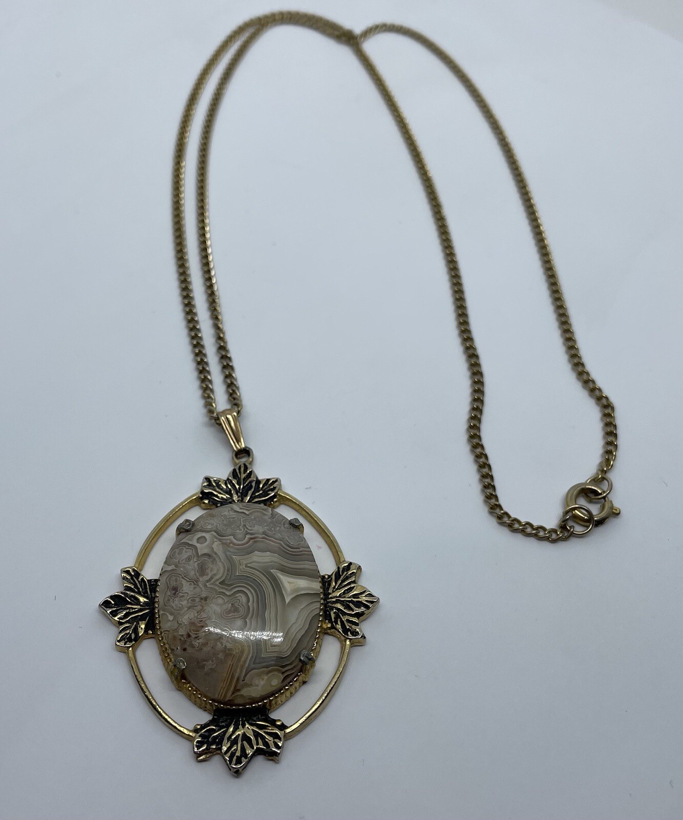 Gorgeous Handmade Geode Polished Pendant In Gold-tone Pendant With 22” Chain