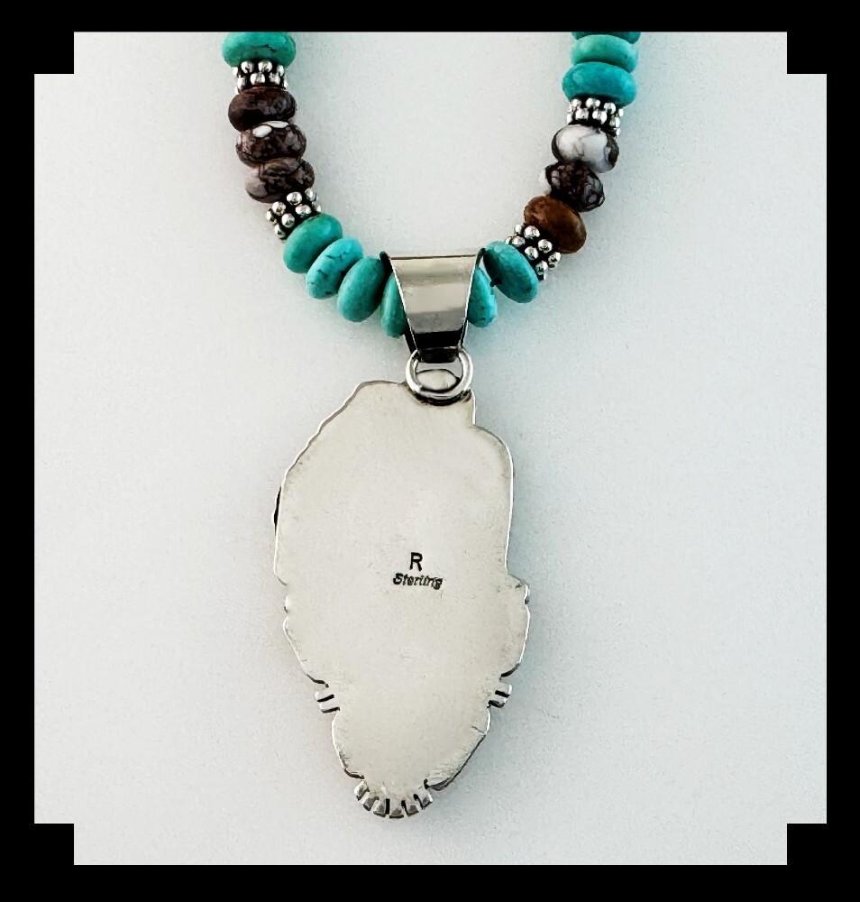 White Fox Creation: Turquoise and Wild Horse Magnesite Necklace