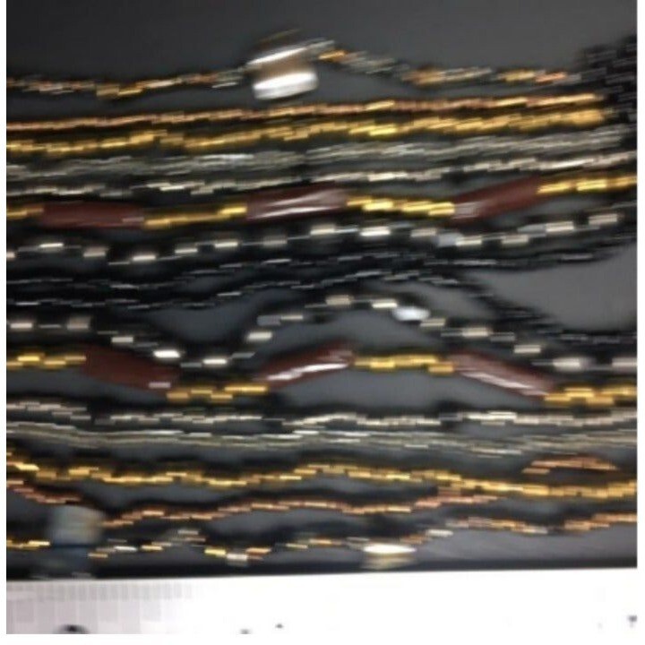 Seed Bead MOP Necklace Handmade Statement Gold Bronze Brown Black Retro BoHo