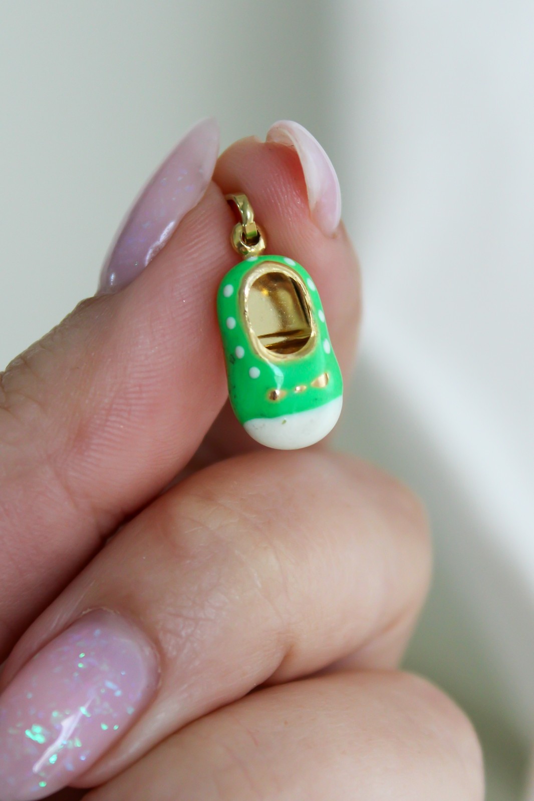14k Solid Gold Mini Shoe Pendant, Shoe Necklace, Shoe Charm (One Shoe Only)