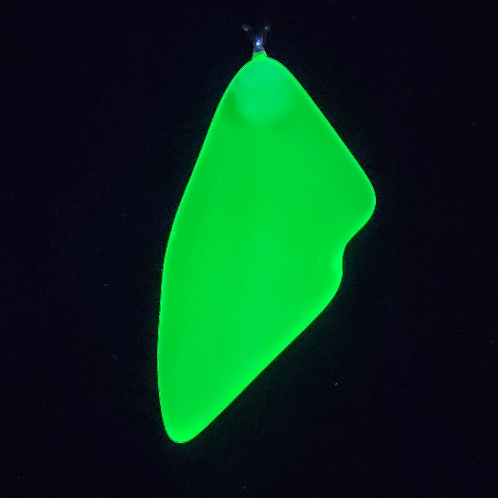 Handmade Uranium Tumbled Sea Glass Pendant with Metal Bail (Multiple Listings)