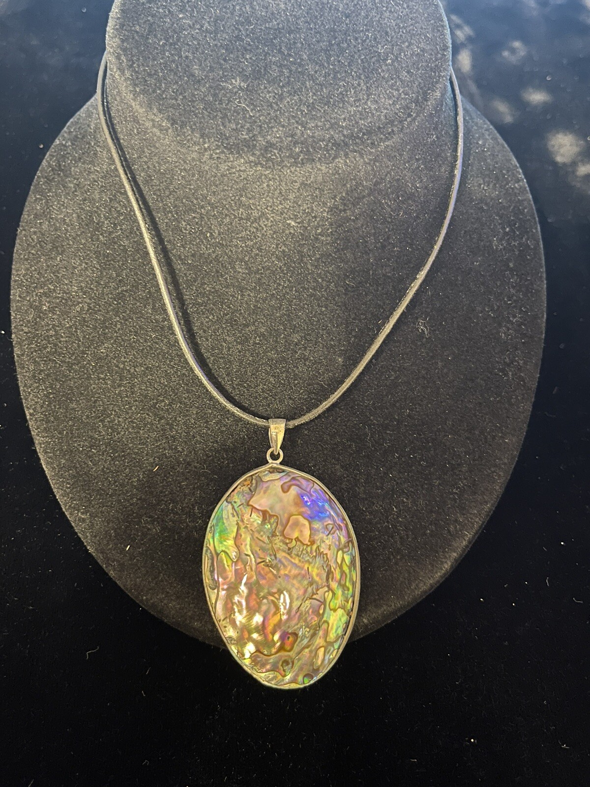 Paua Abalone Shell Pendent Necklace
