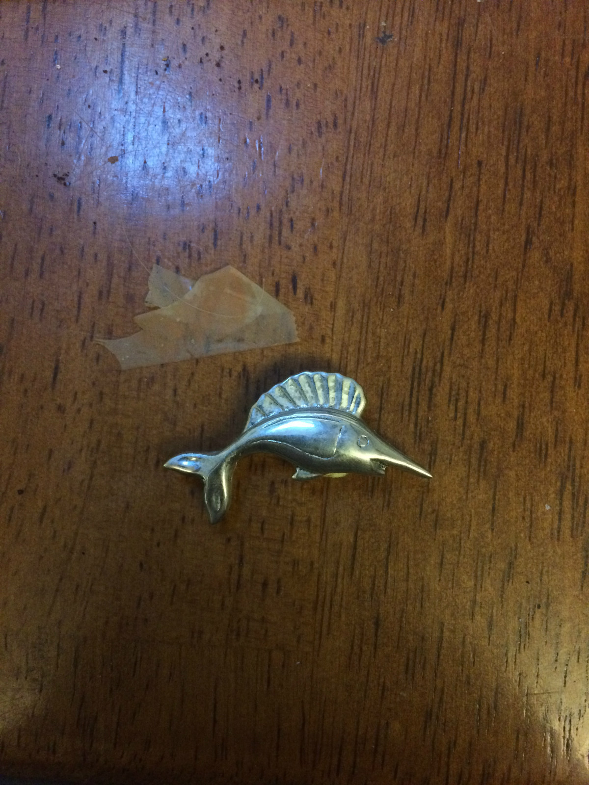 Sailfish Broach Sterling silver, 1 1/2″ long x 3/4″ solid 3 gr.