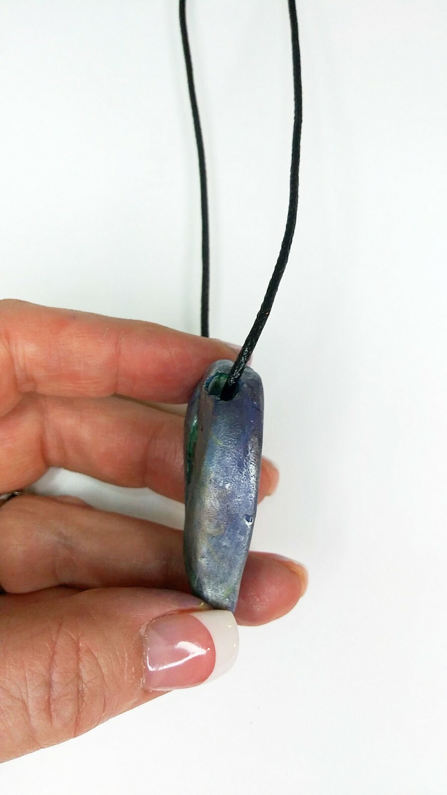 Tree Leaf Handmade Pendant Necklace with 19 inch Adjustable Black Cord Unisex