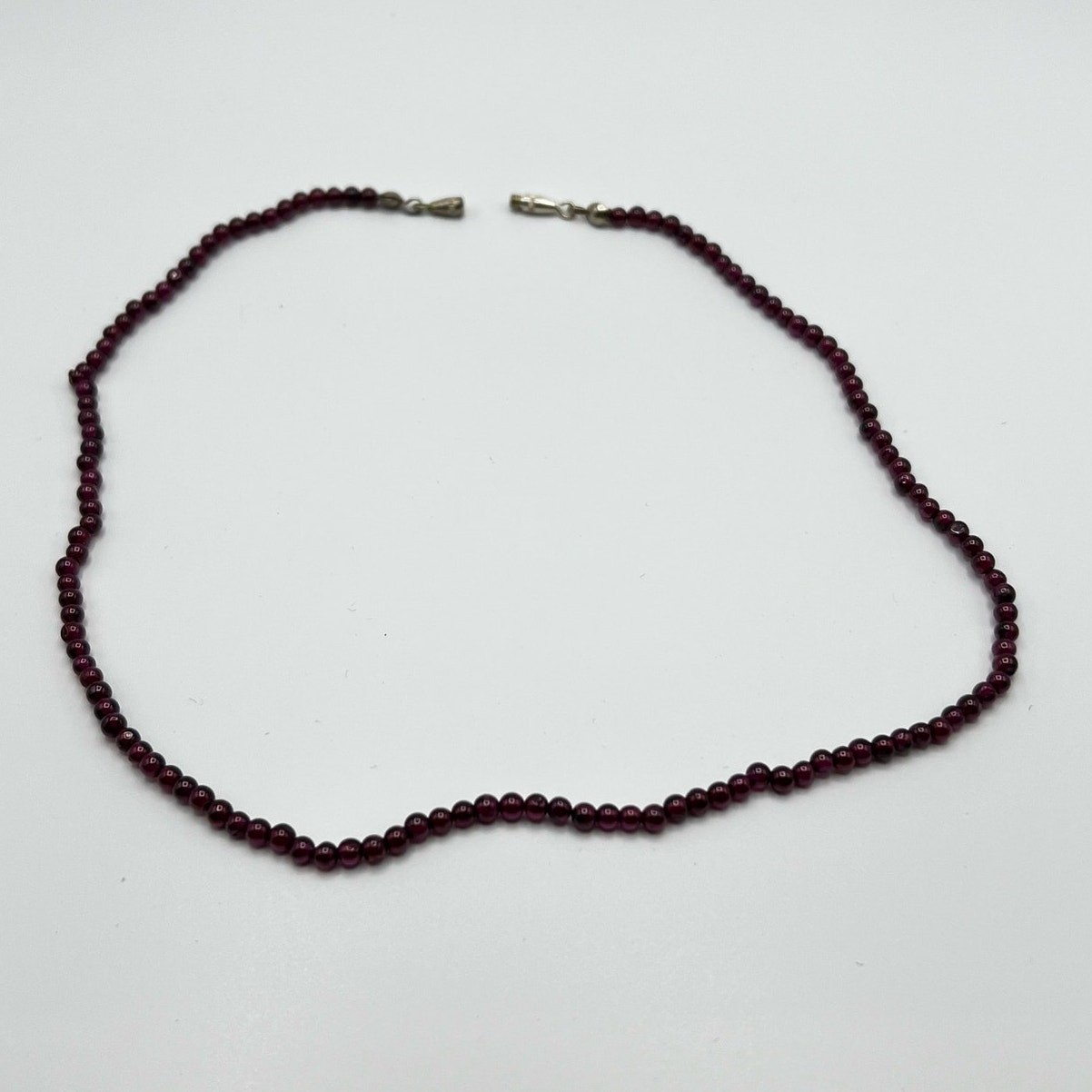 Beaded Chokers (2) Stretchy Weaved Faux Pearls & Small Purple Glass Bead Strand