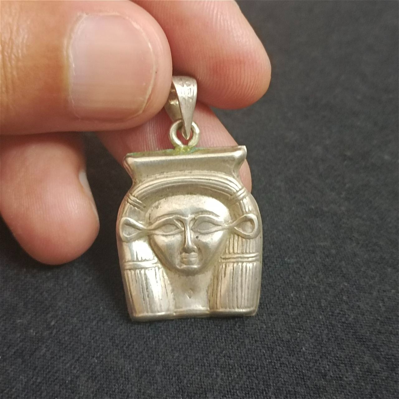 925 Silver Pendant of Hathor – Ancient Egyptian Style Handmade Necklace