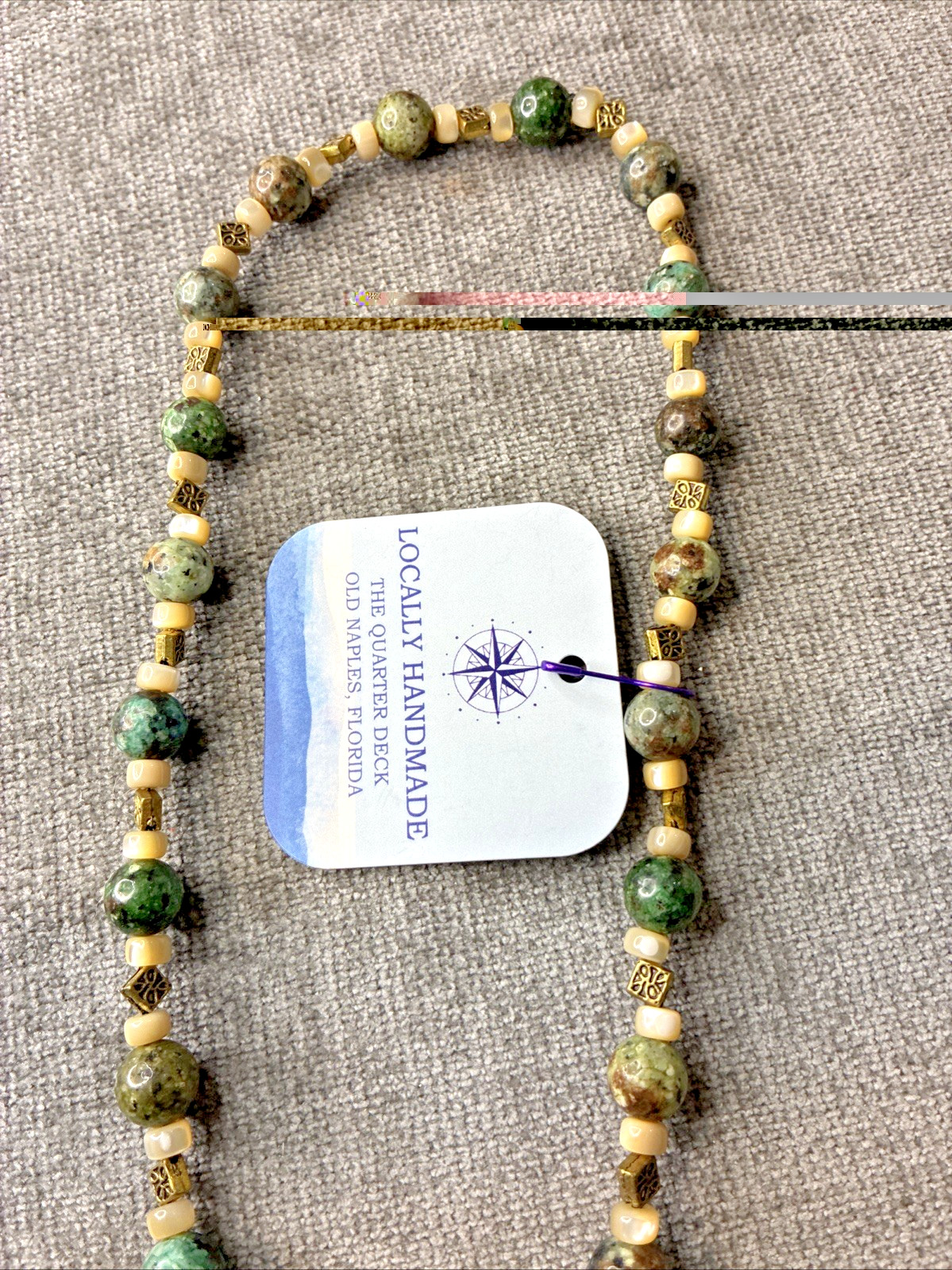 Irish Connemara Marble & Mother Of Pearl 🍀20” Necklace🍀 Custom Made – NEW