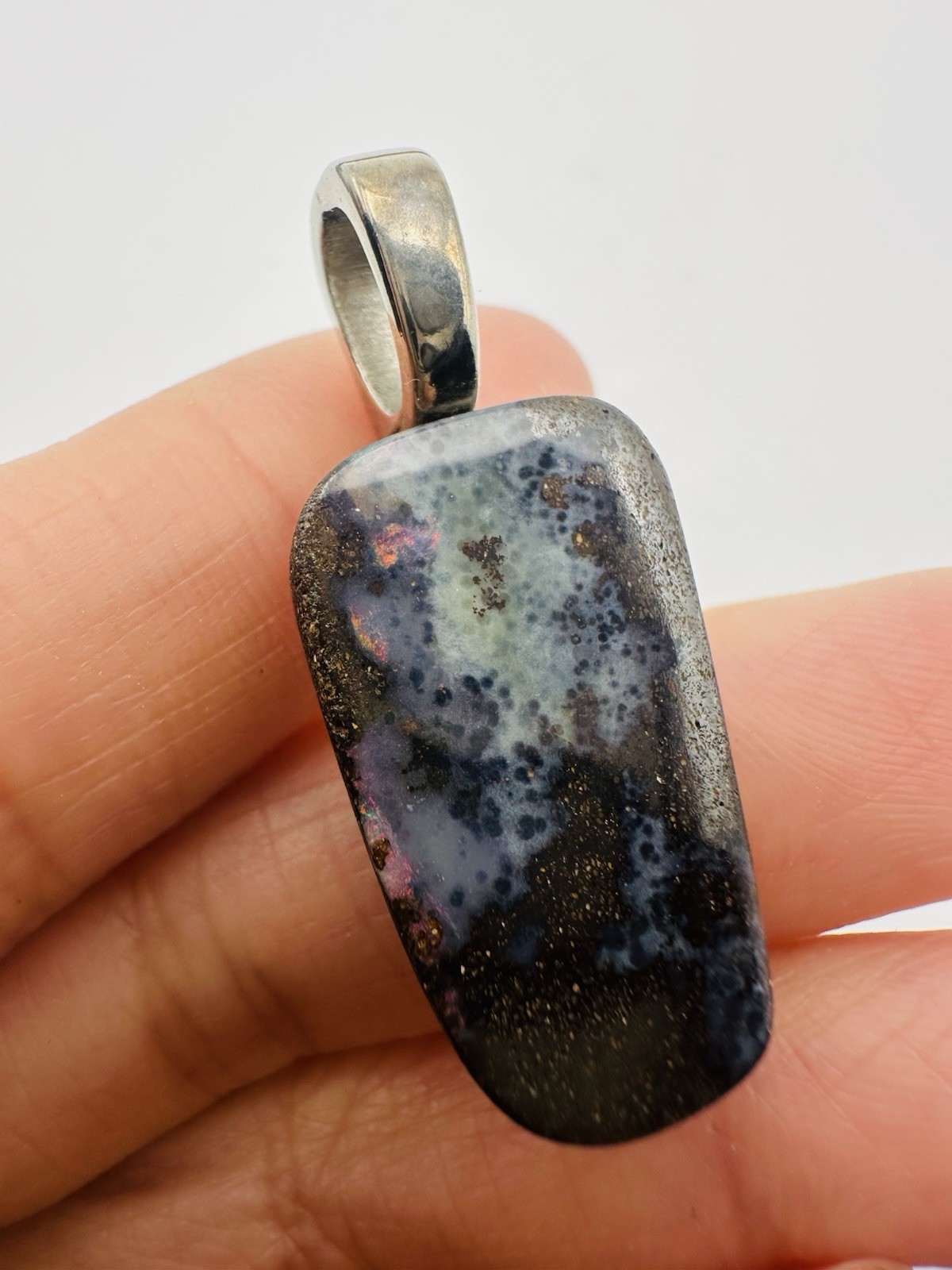 Handmade Australia Boulder Opal Pendant