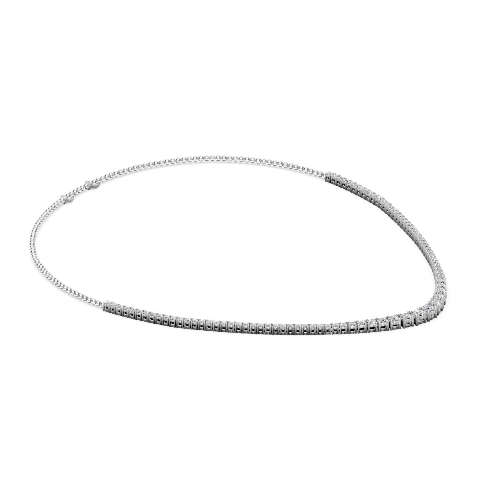 6.5 Ct Round Cut Diamond Tennis Necklace VS1 D-F White Gold 14k