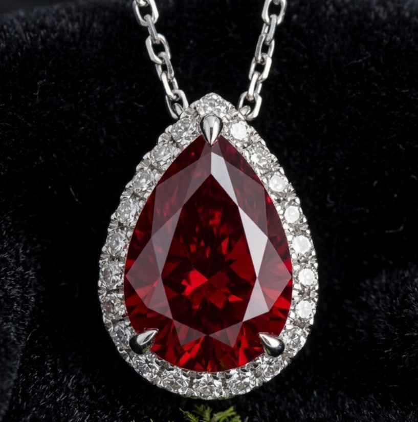 Lovely 10.00 Ct Certified Red Diamond Pendant, Tariffs FREE & matching Studs.