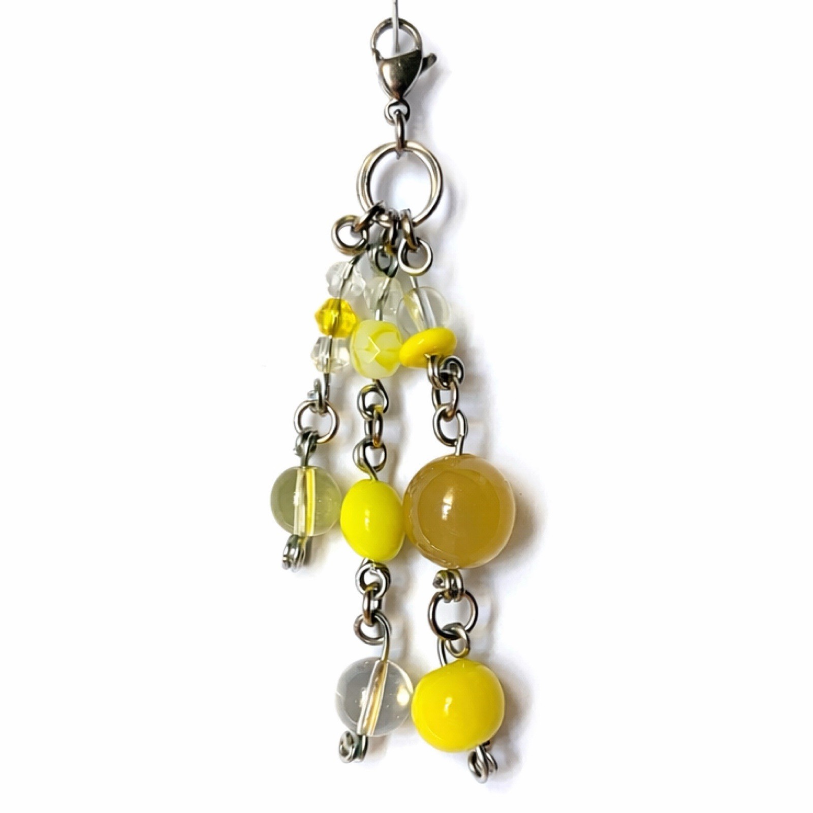 Artisan Glass Bead Charm by Solei Charm Co | Bag Charm Zipper Pull Planner Clip