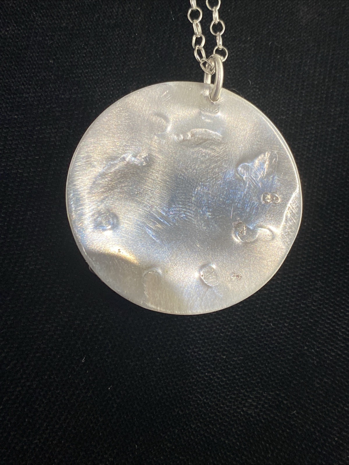 Turquoise Pendant Gemstone 925 Sterling Silver Roses 18″ Necklace Handmade