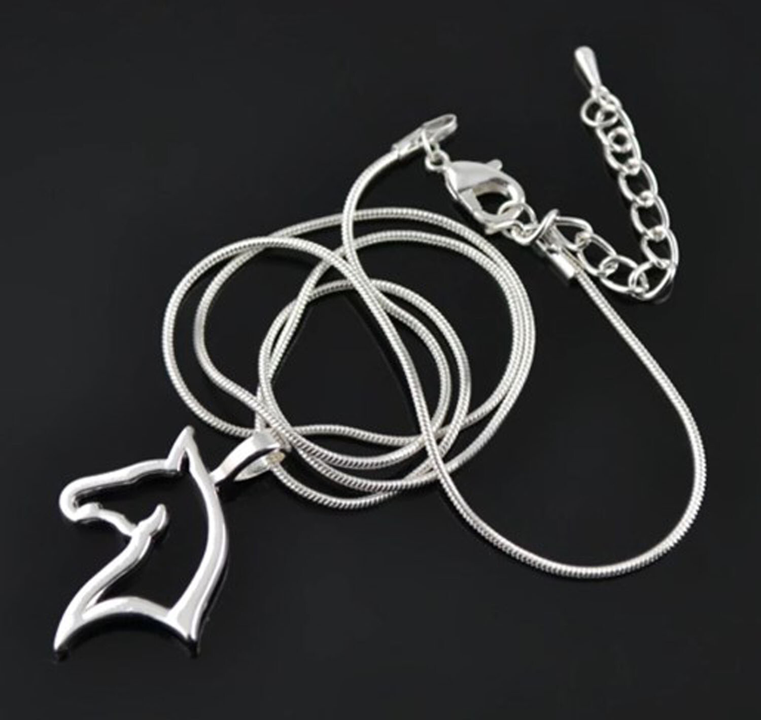 Horse Head Necklace Miniblings Animal Horse Head Riding Care Horse Outline