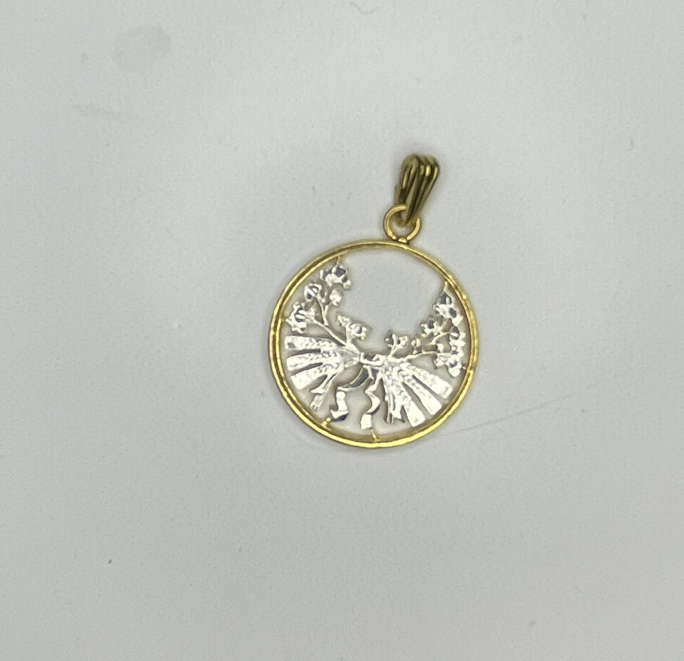 Linden Branch & Shaff Cut Coin 7 of Wheat 8″ Diameter ( # 75) Pendant Only