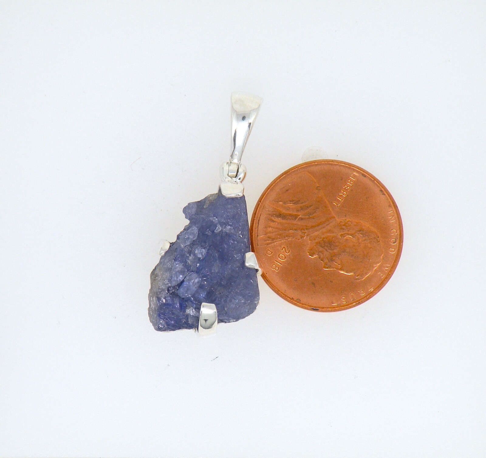 Authentic Starborn rough Tanzanite Specimen Pendant Sterling Silver Mounting #2