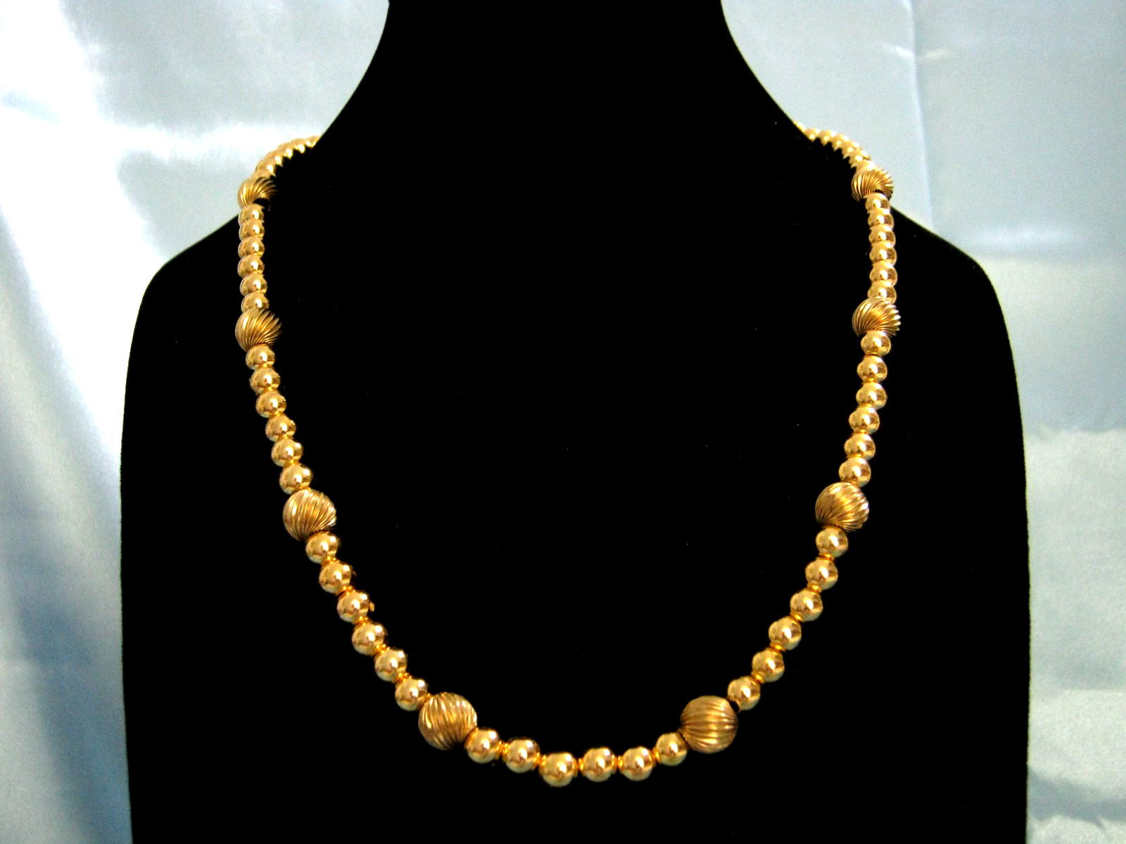 Gold Plated Bead Necklace N209
