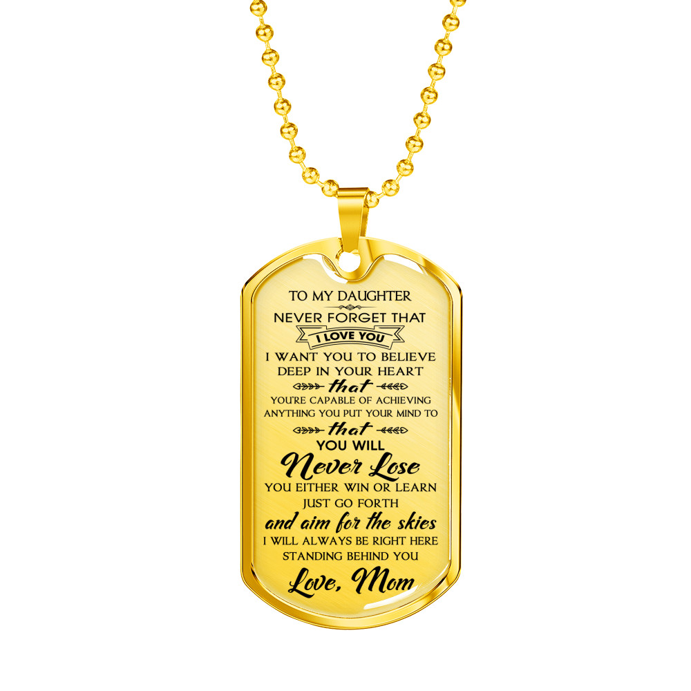 Mother To Daughter Birthday Gifts – Inspirational Novelty Unique Luxury Dog Tag
