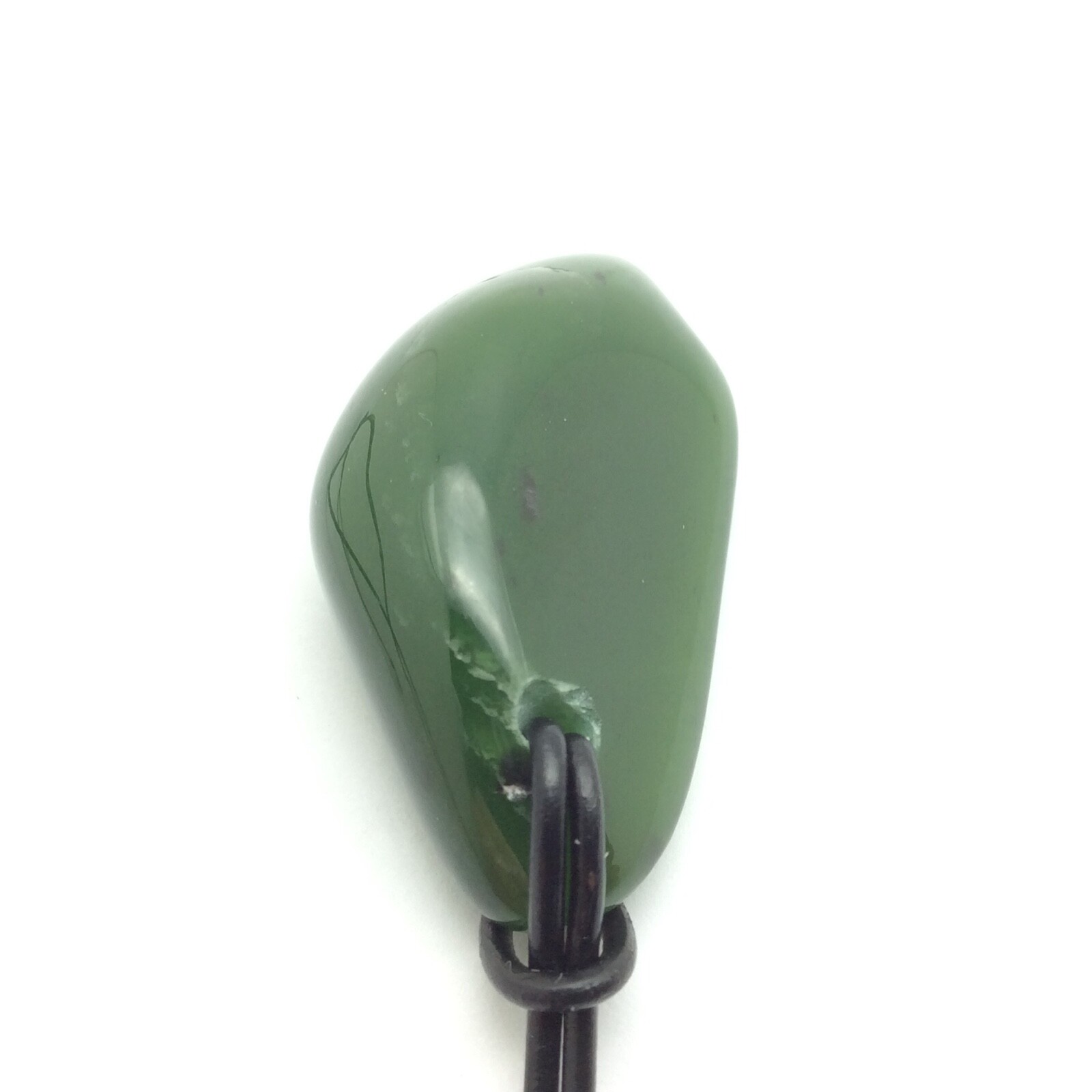 Siberian Jade Pebble Pendant Green Nephrite Jade Stone Necklace Siberia #85