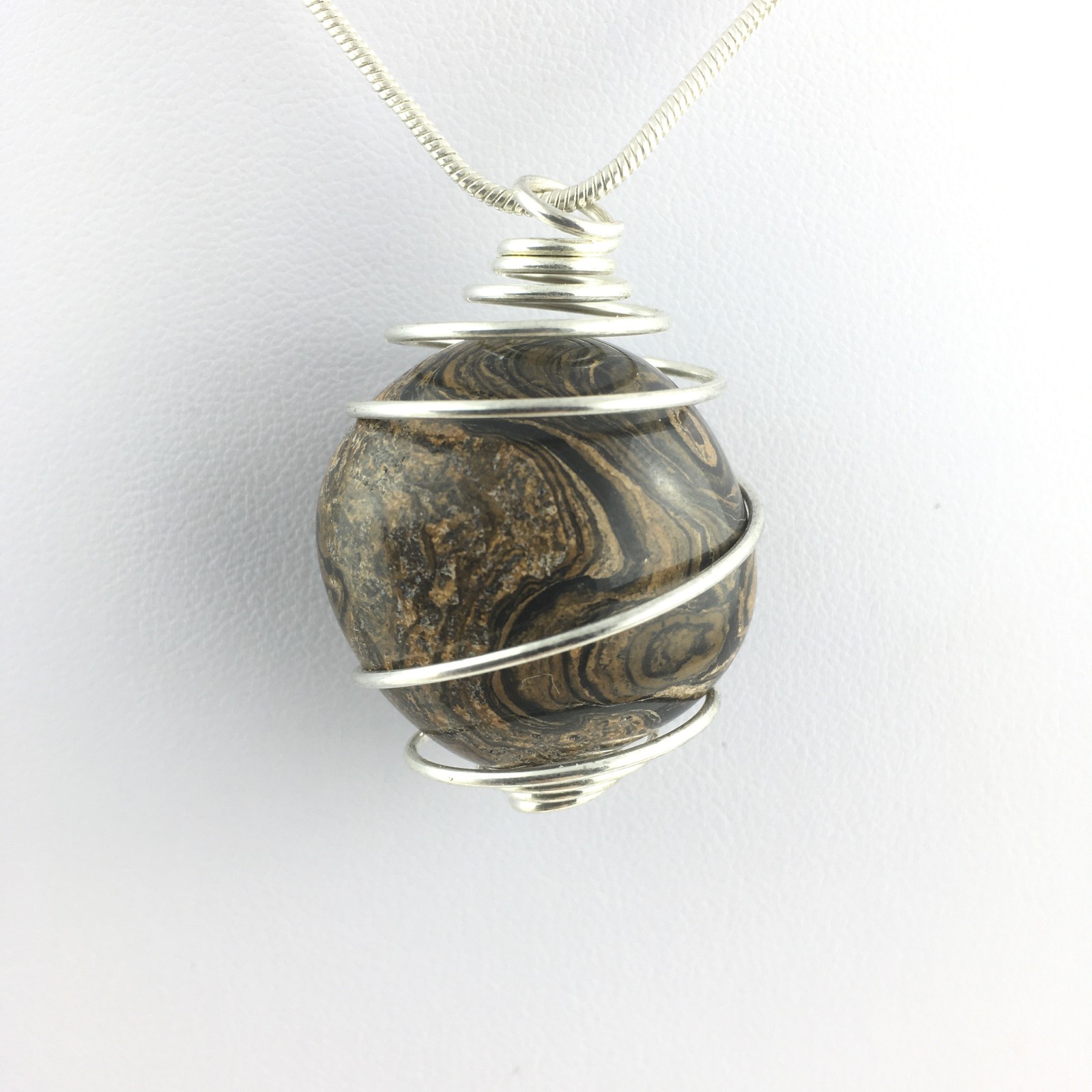 Pendant Stromatolite Stone Tumbled Necklace MINERALS Stones Mineral Crystal Hea