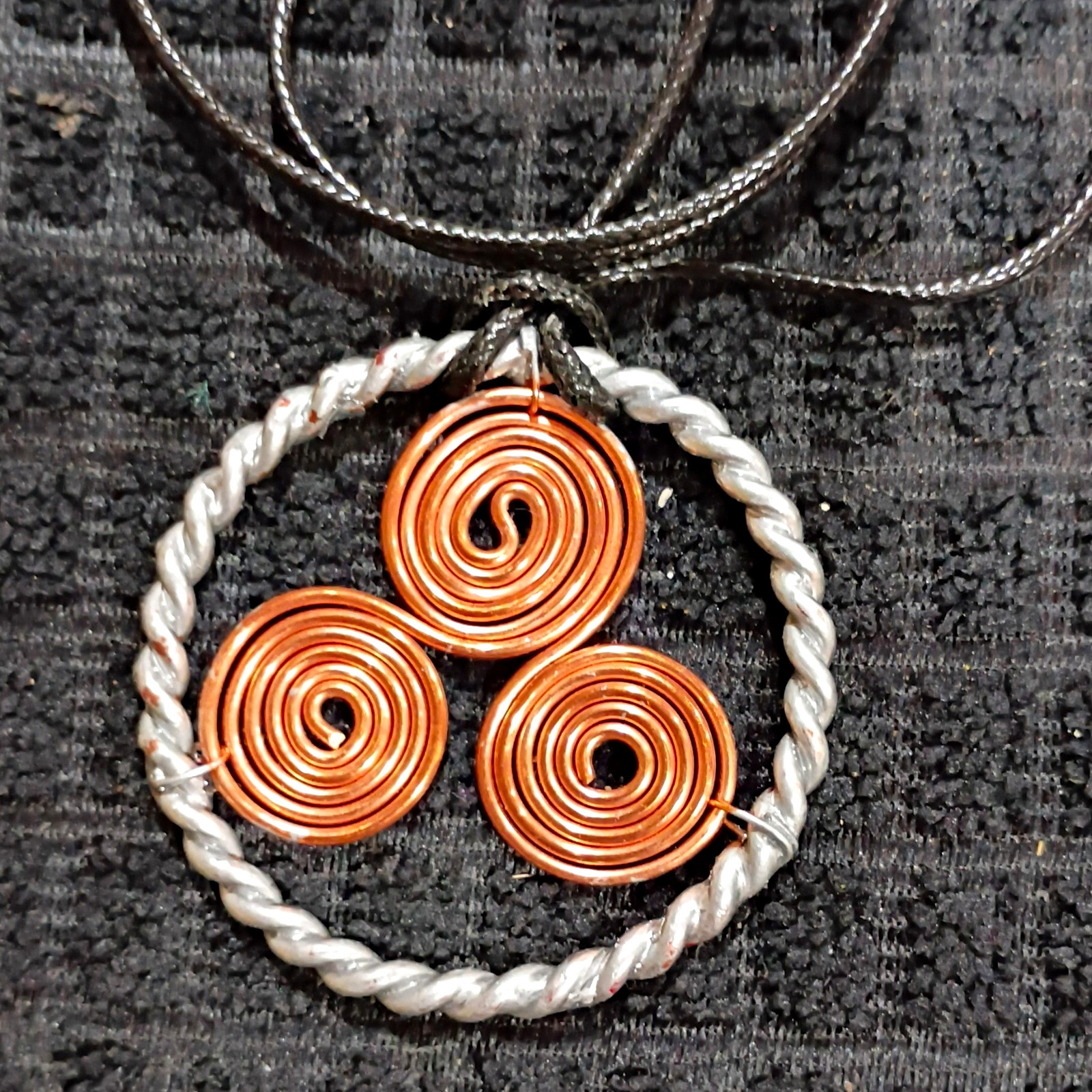 99.9 % Copper Tensor With Triskelion 144 Mhz. Handcrafted With Painted Tensor