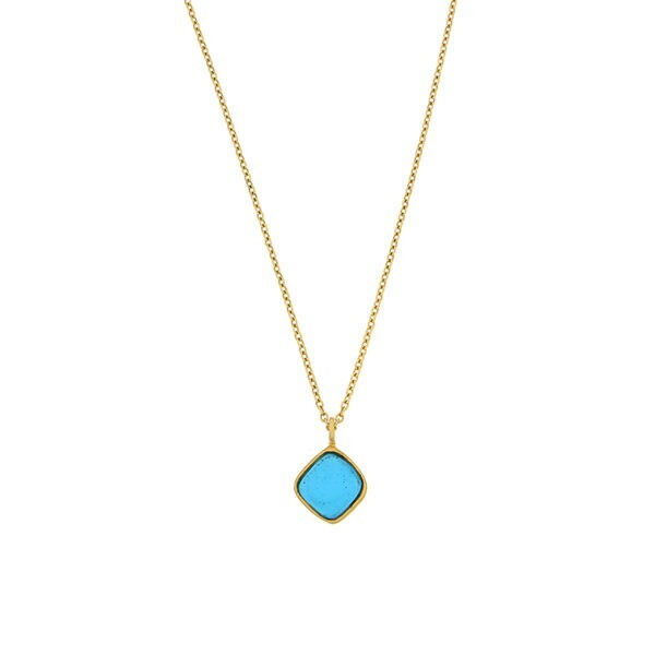 MICHAEL VINCENT MICHAUD BUBBLE DIAMOND 16″ ADJ. DAINTY PENDANT BLUE 5132