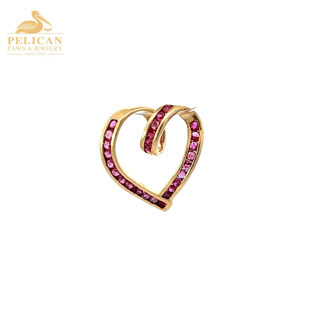 Women’s 10KT Gold & Ruby Heart Pendant (oe-jls) (PPJ053800)