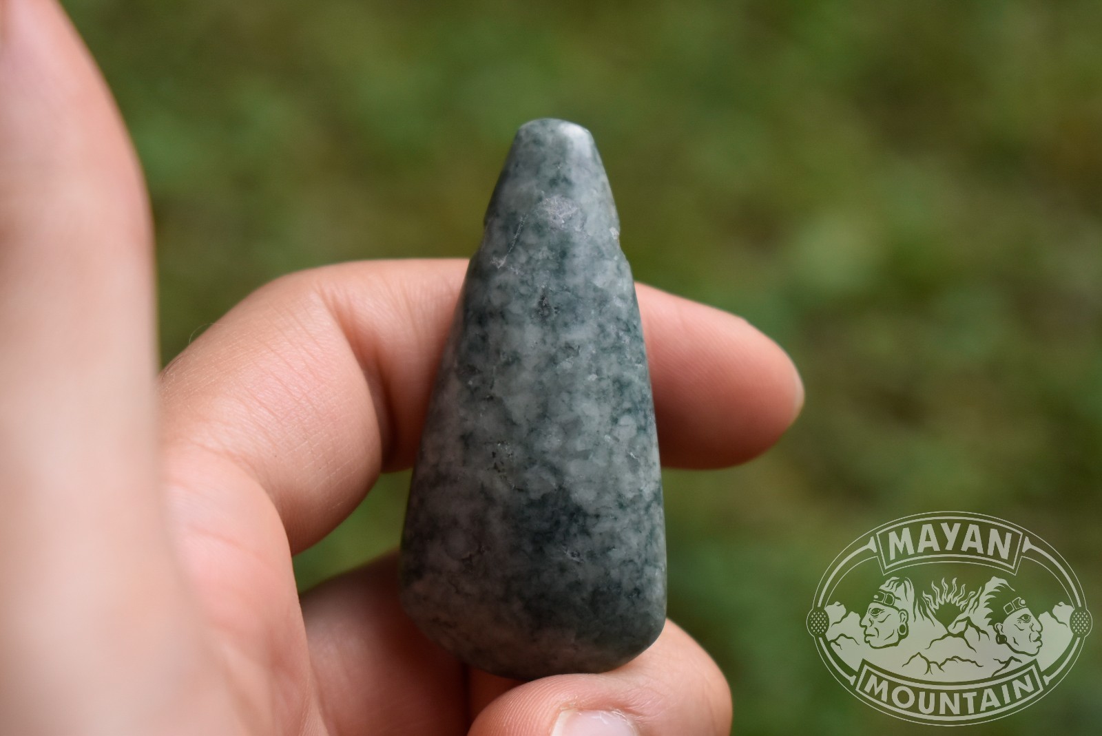 MINT GREEN JADE HATCHET NECKLACE GUATEMALAN BLUE JADEITE JADE MAYAN MOUNTAIN