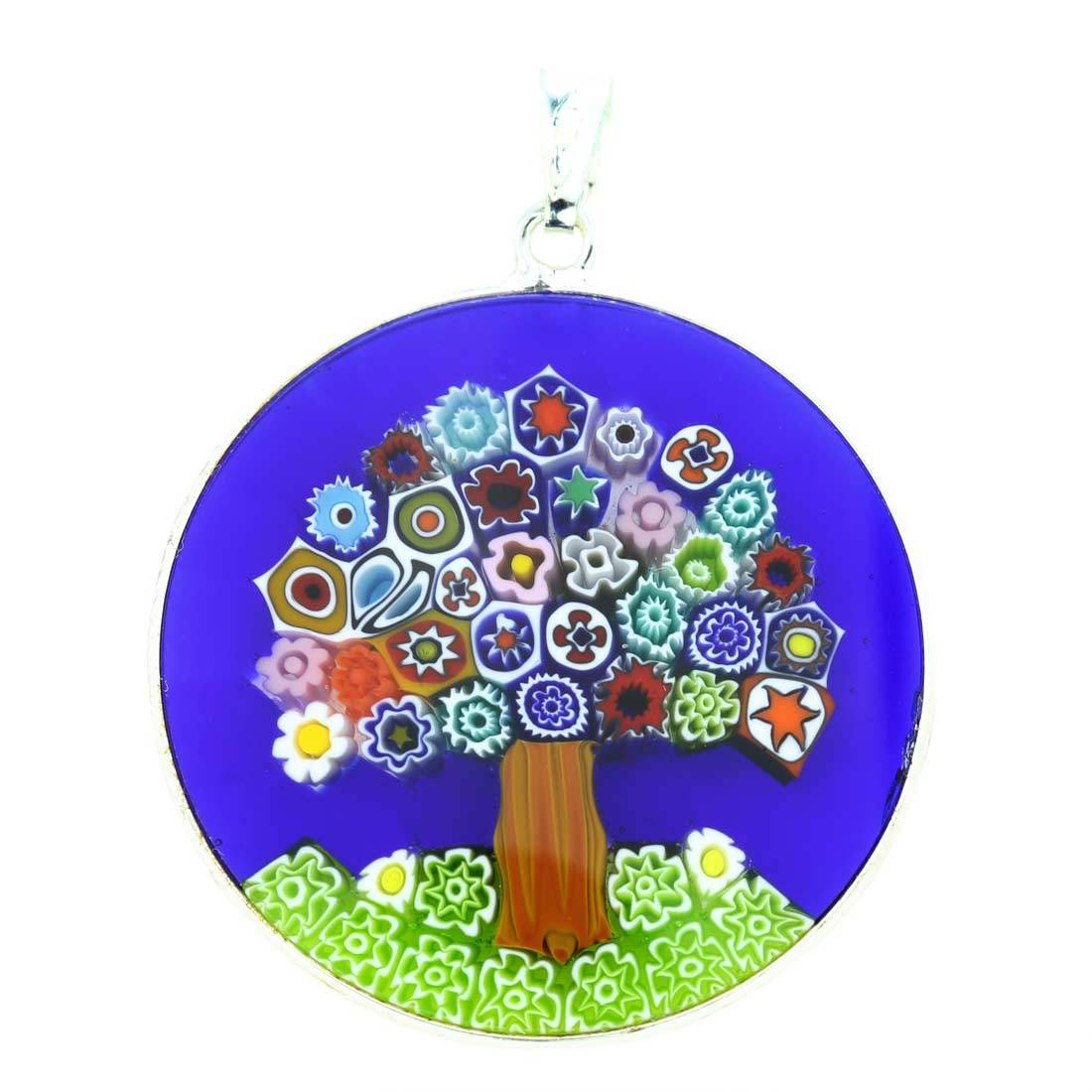 Glass Of Venice Italian Murano Glass Pendant Small 1-1/4 Inch (32mm) Round Multi