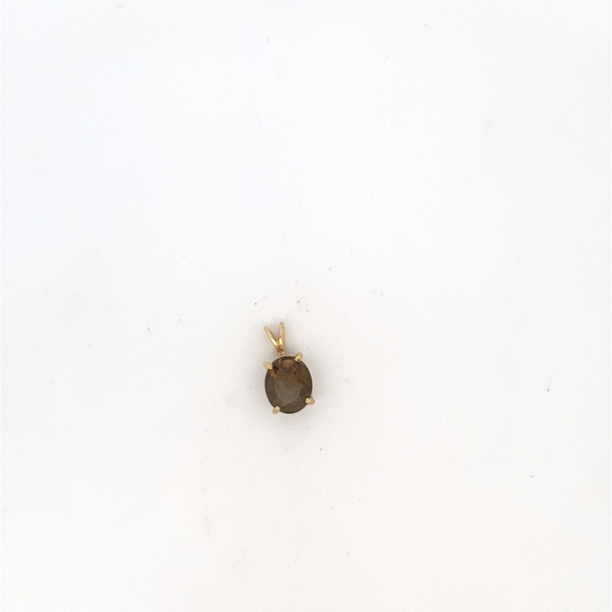 14k Yellow Gold Brown Stone Pendant (C31024632)
