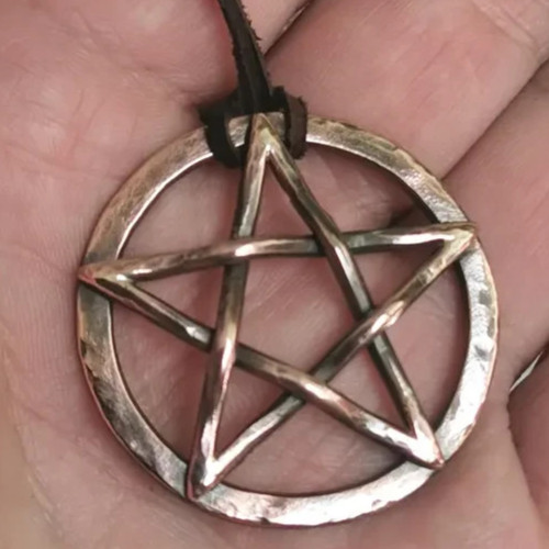 1 Pc Pure Copper Healing Circle Star Pendant Locket, Jewelry, Spiritual Kriya