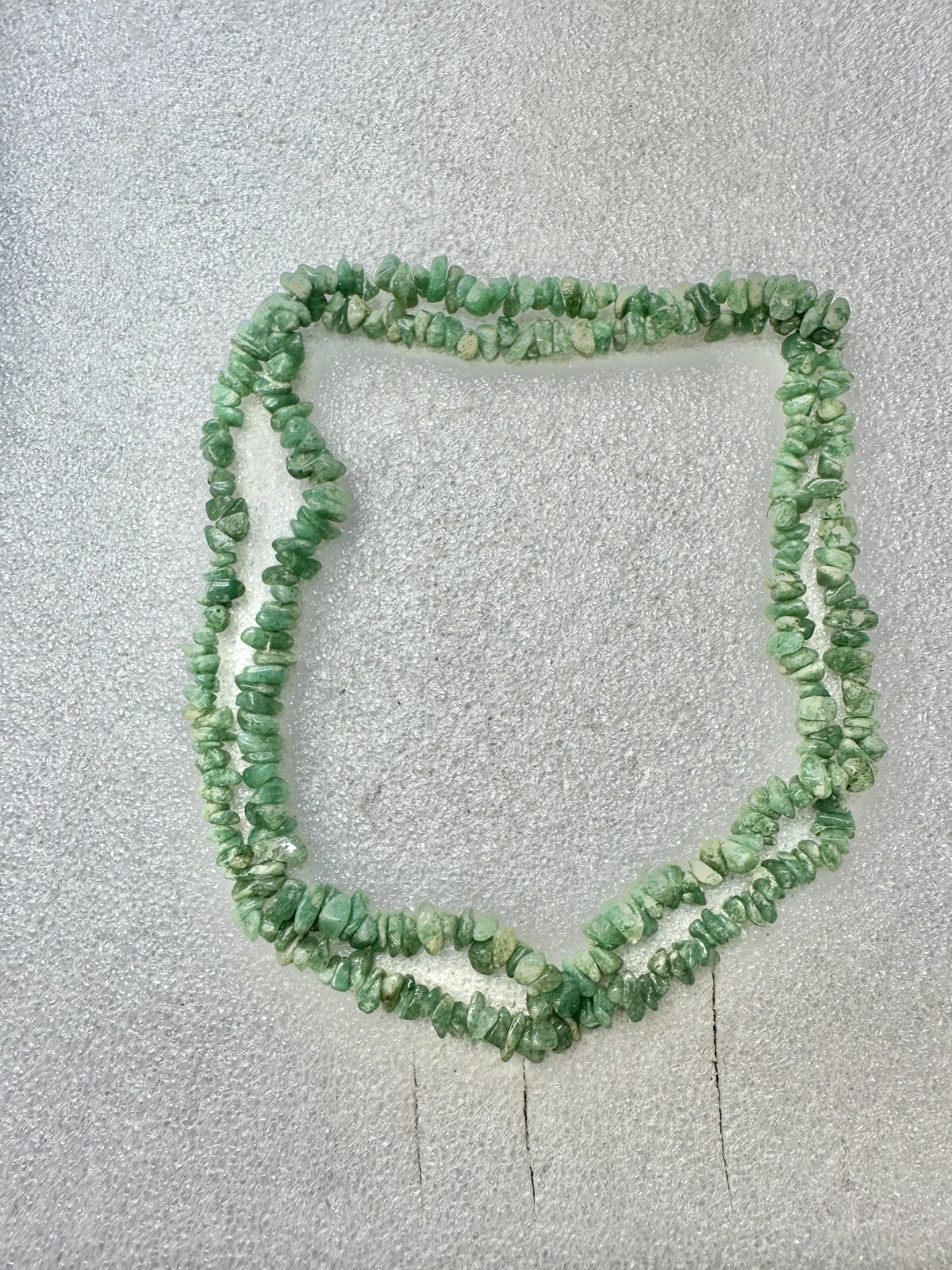 34” Tumbled Polished Jade Gem Stone Necklace