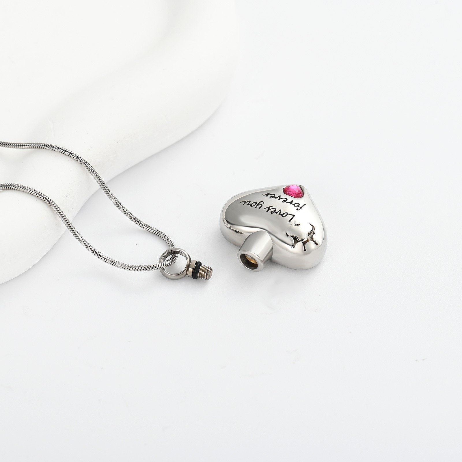 Love You Forever – Heart Urn Necklace for Ashes Cremation Jewelry Ashes Keepsake