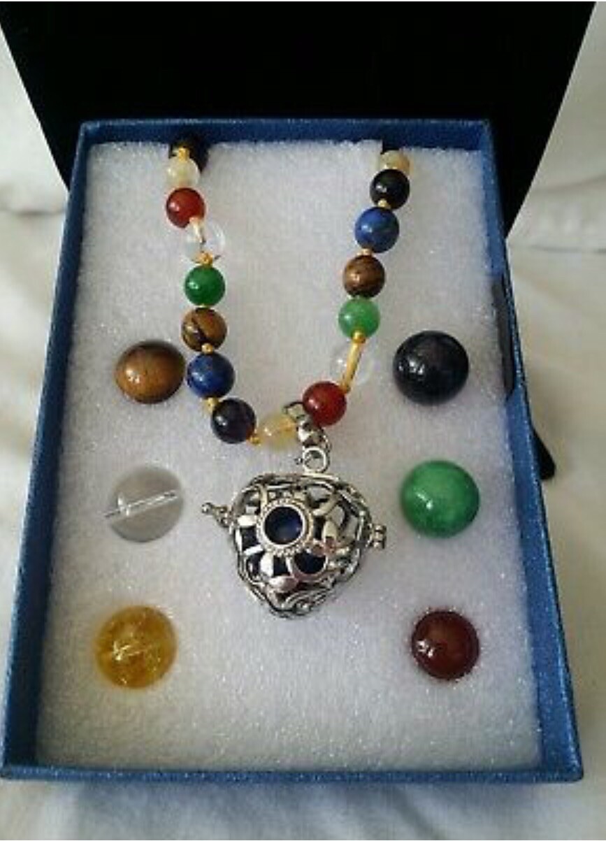 Chakra Multi Gemstone Stainless Steel Necklace with 7 Chakra Charm Pendant