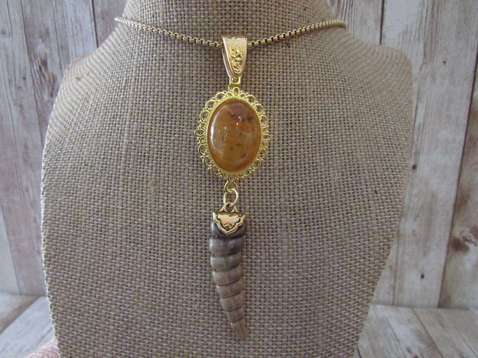 Rattlesnake Rattle Pendant Snake Necklace Fire Agate Bone Jewelry Boho N6507