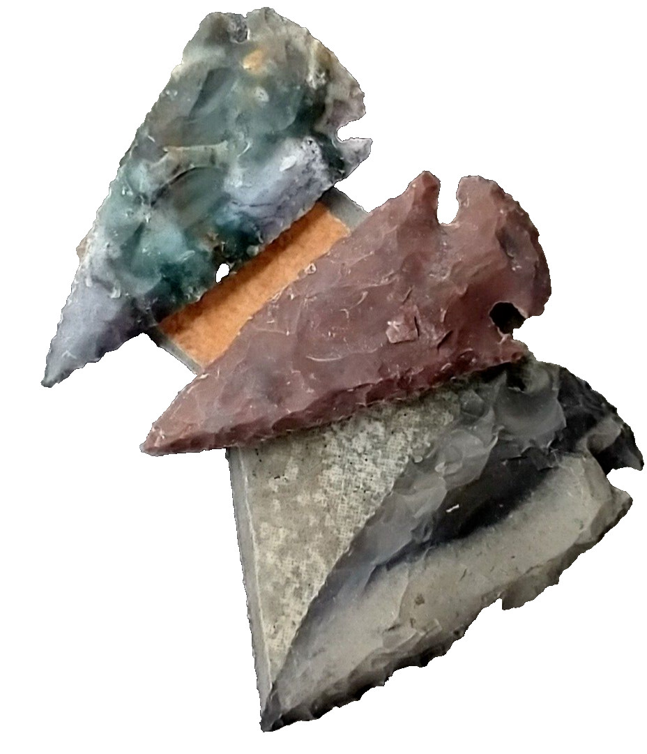 ARROWHEAD Agate FOR JEWELRY 3 pieces 2.5″
