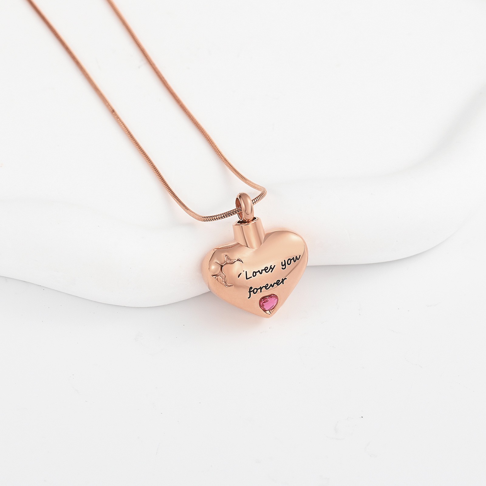 Love You Forever – Heart Urn Necklace for Ashes Cremation Jewelry Ashes Keepsake