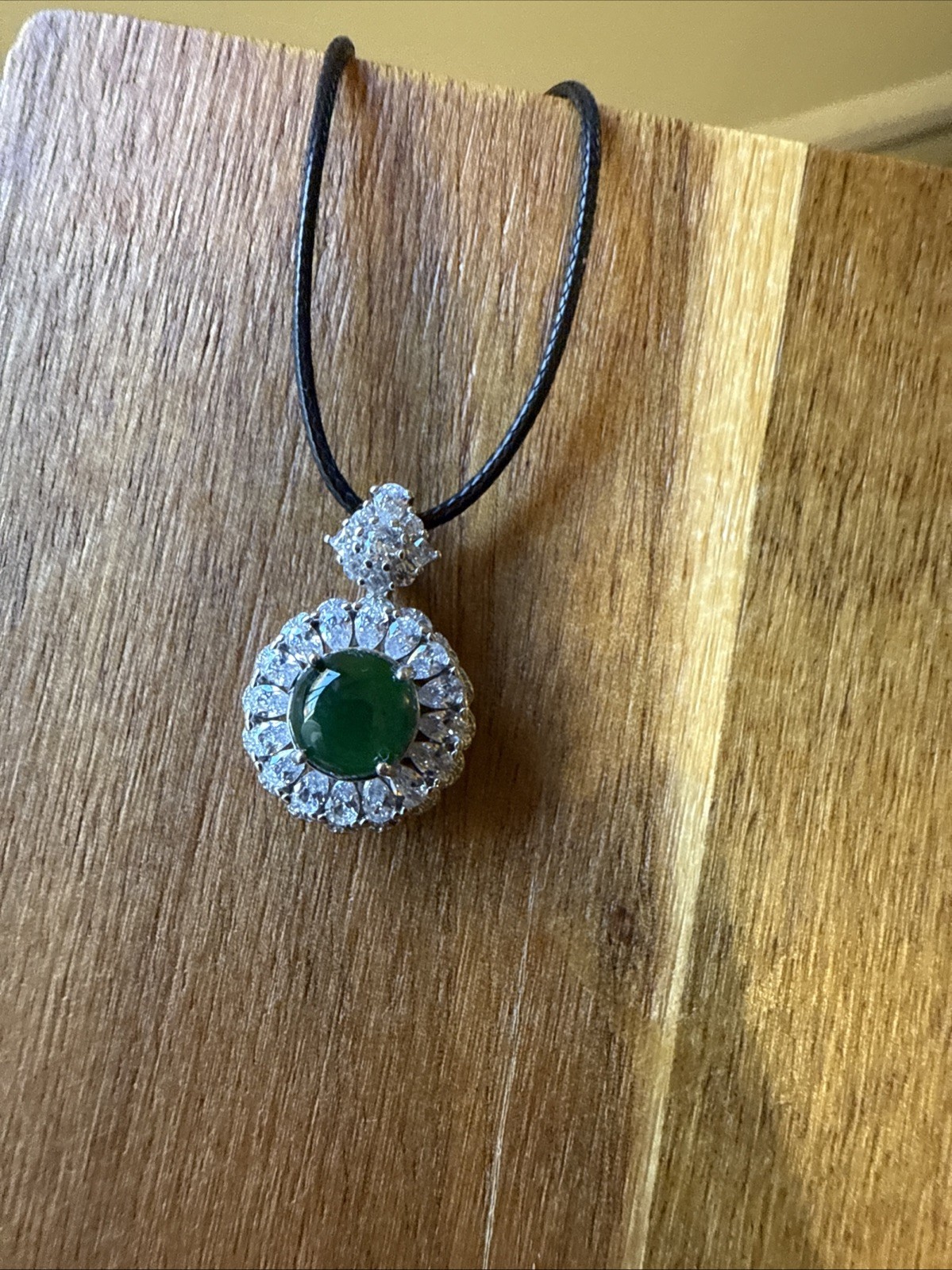 Untreated Genuine Grade A Icy Dark Green Jadeite Pendant 天然翡翠A貨深邃綠水頭足