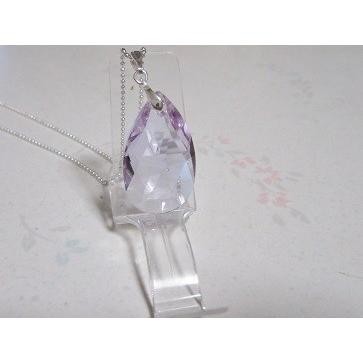 Cute Violet Crystal Teardrop Silver Pendant Japan 2cm (0.8in)
