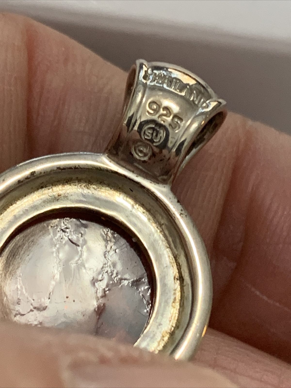 Amber sterling pendant by SU thailand 5,7 never worn