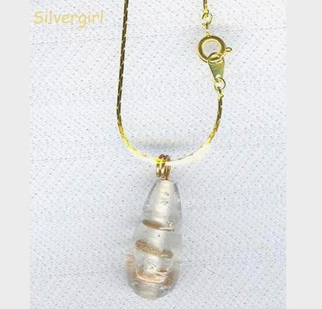 Glass Pendant Style Necklaces Crystal, Tear drop, Swirl