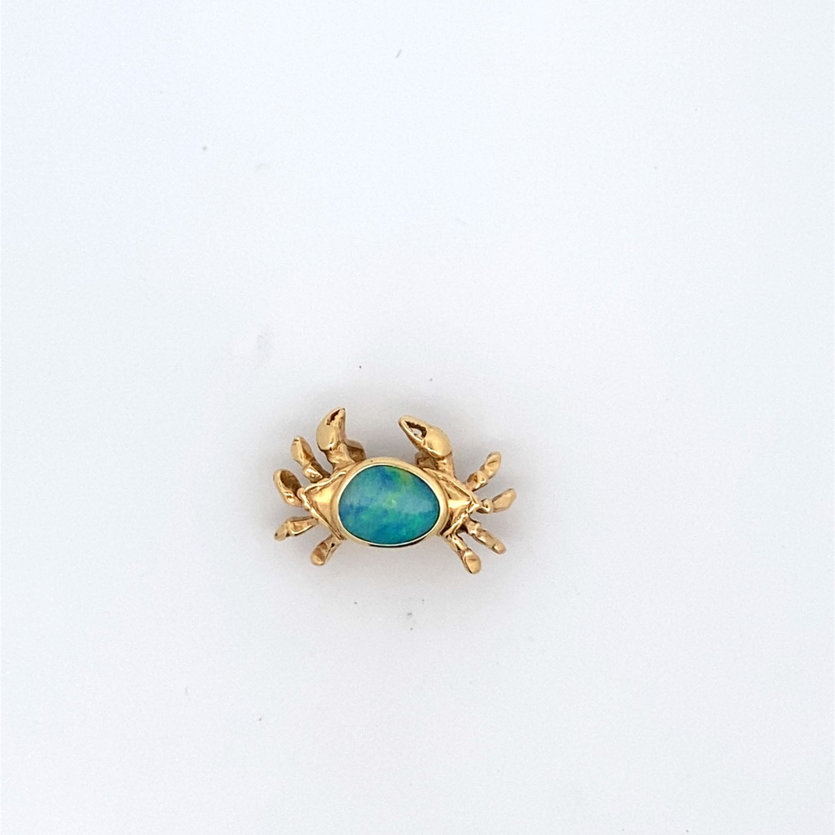 14k Yellow Gold Opal Crab Slider Pendant (C31028489)
