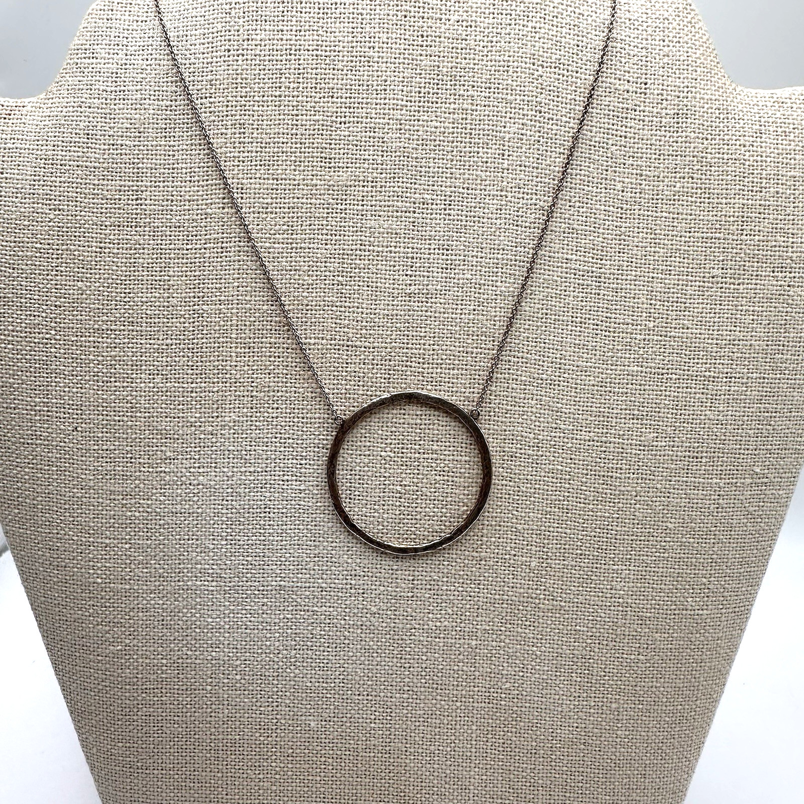 Silpada 925 Sterling Silver Duomo Necklace Open Circle Minimalist Chic 16″