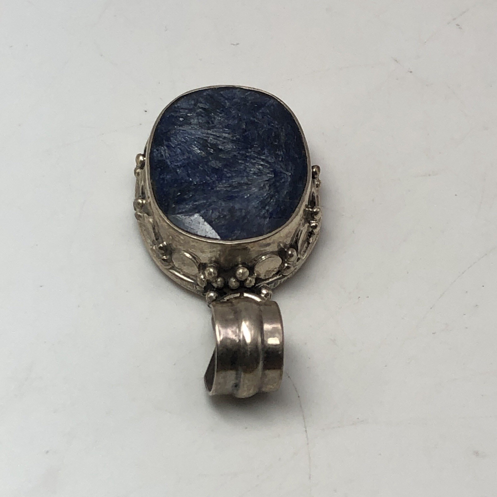 Blue Kyanite Stone Pendant In A Hand Crafted Sterling Silver Setting